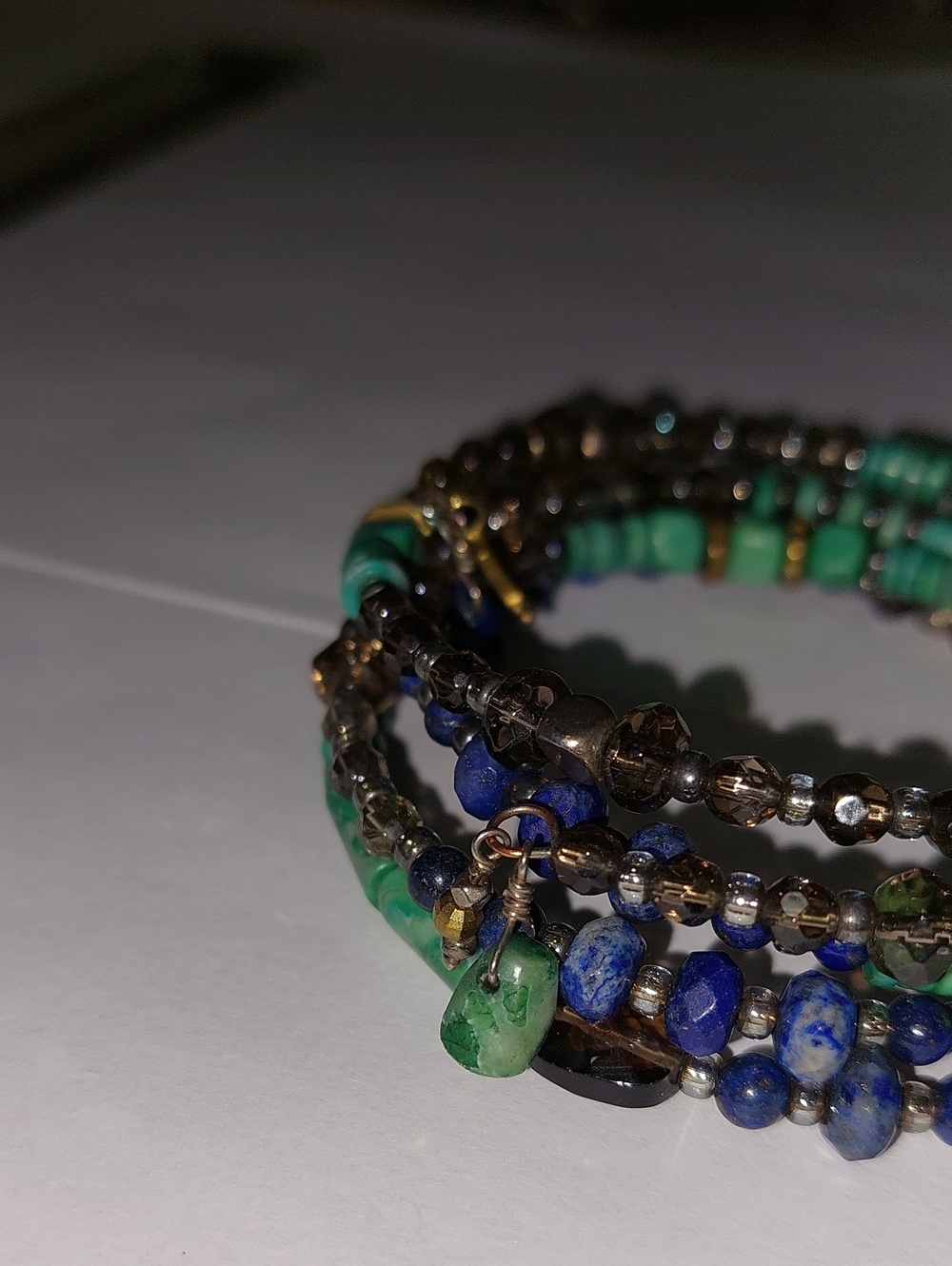 Silpada Turquoise and Blue Lapis Beaded Charm Bracelet - Picture 4 of 7